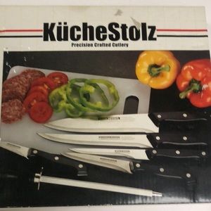 KucheStolz Precision Crafed 6‎ piece Cutlery Set Knife Sharpener & Cutting Board